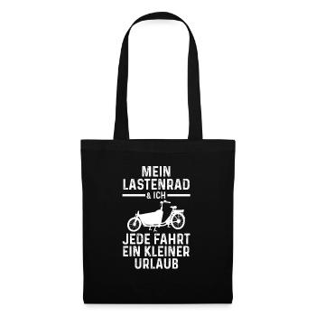 Fahrrad Lastenfahrrad Lastenrad - Stoffbeutel - Schwarz - Vorne