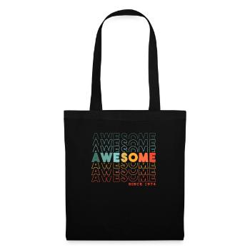 Awesome Since 1974 Man Woman Birthday Retro - Tote Bag - black - Front