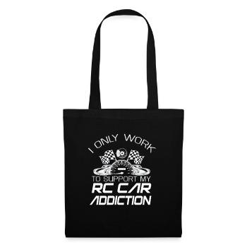 RC Auto Hobby Spruch Ferngestuertes Auto - Stoffbeutel - Schwarz - Vorne