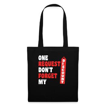 Rentner Rente Lustig Dont Forget My Discount - Stoffbeutel - Schwarz - Vorne