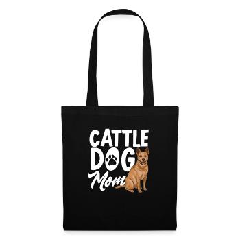 Bouvier australien chien rouge bleu talon - Sac en tissu - noir - Devant