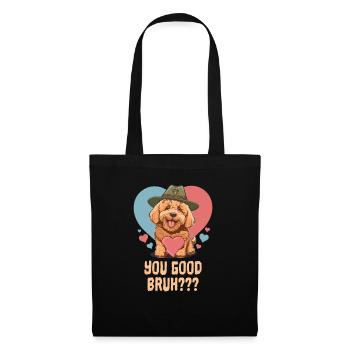 Vous êtes bon drôle Goldendoodle chien papa Doodle Mama - Sac en tissu - noir - Devant