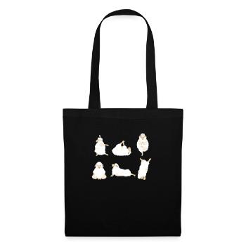 Yoga Moutons Méditation Moutons faisant des exercices de yoga - Sac en tissu - noir - Devant