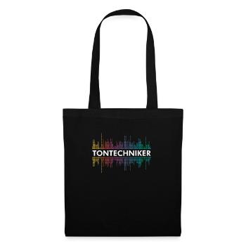 Tontechniker Toningenieur Tonmeister Audio Mixer - Stoffbeutel - Schwarz - Vorne