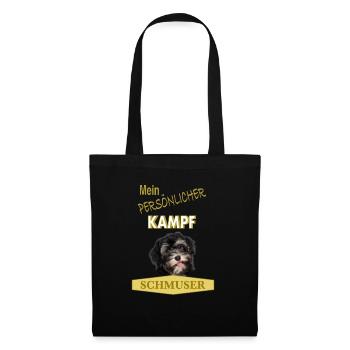 Mein persönlicher Kampfschmuser - Havaneser - Stoffbeutel - Schwarz - Vorne