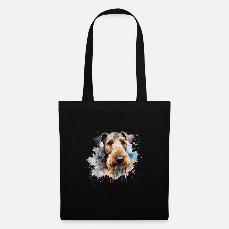 Airedale Terrier - Stoffbeutel - Schwarz