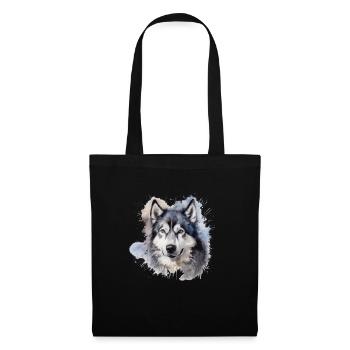 Malamute d’Alaska - Sac en tissu - noir - Devant