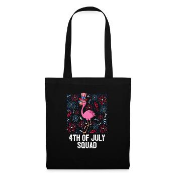4th Of Juillet Squad Flamingo Sunglasses US Flag Hat - Sac en tissu - noir - Devant