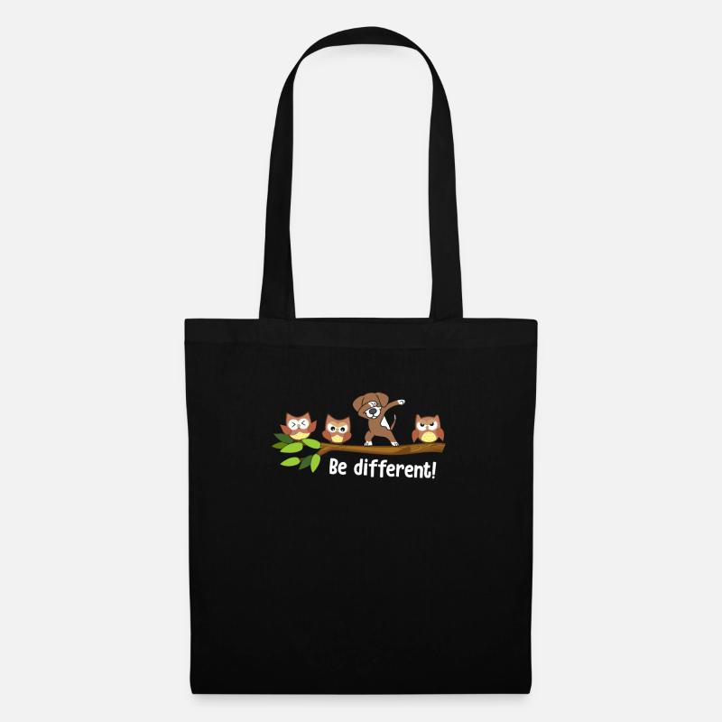 Be Different Dabbing Hund - Stoffbeutel - Schwarz