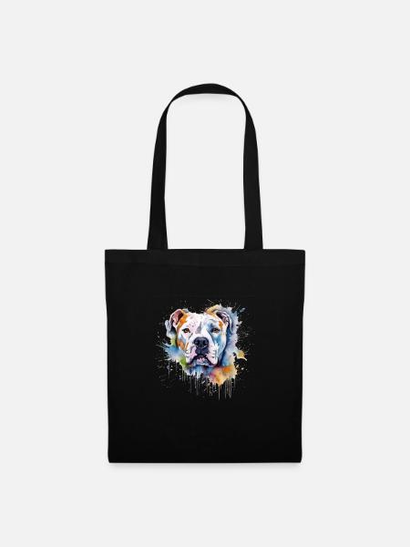 American Bulldog - Stoffbeutel - Schwarz