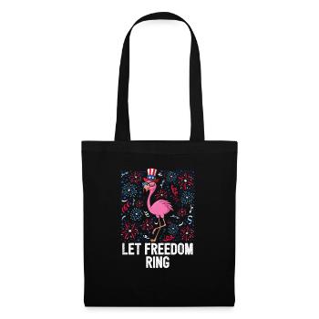 4th Of July Let Freedom Ring American Flag USA - Tote Bag - black - Front