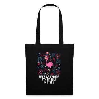 Célébrons le 4 juillet Drapeau américain USA - Sac en tissu - noir - Devant
