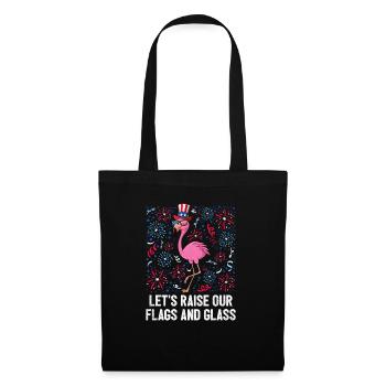 4th Of July Let's Raise Our Flags And Glass USA - Tote Bag - black - Front