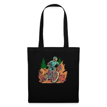 Mountain Biking Downhill Mountain Bike MTB - Tote Bag - black - Front