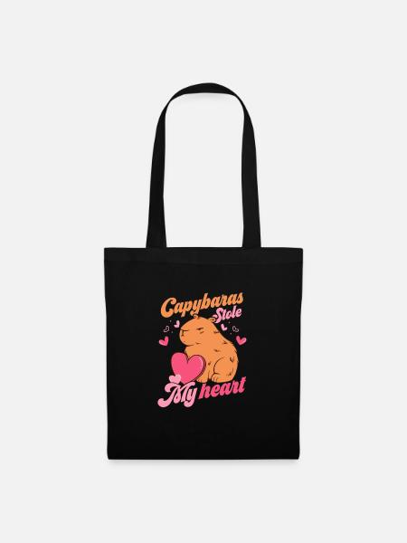 Capybaras Stole My Heart Capybara Animal Lover - Stoffbeutel - Schwarz