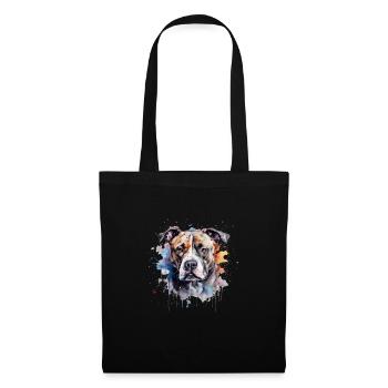 American Staffordshire Terrier - Sac en tissu - noir - Devant