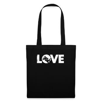 Amour Plongeurs Drôle de plongée en apnée Océan - Sac en tissu - noir - Devant