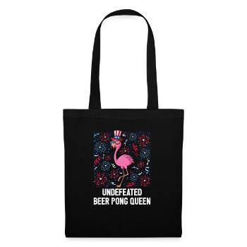 4 juillet Beer Queen Flamingo USA Freedom - Sac en tissu - noir - Devant