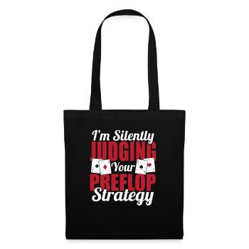 Judging Your Preflop Strategy Aces Spades Poker Ch - Stoffbeutel - Schwarz - Vorne