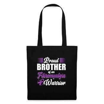 Proud brother of a fibromyalgia warrior - Tote Bag - black - Front