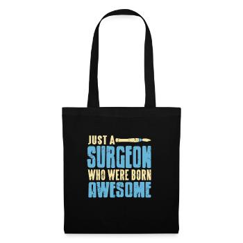 Juste un chirurgien qui sont nés génial rétro drôle - Sac en tissu - noir - Devant