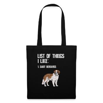 St. Bernard St. Bernard Dog Dog - Tote Bag - black - Front