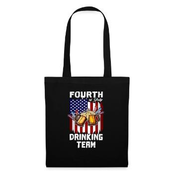 4 juillet Drinking Team Journée du drapeau américain - Sac en tissu - noir - Devant