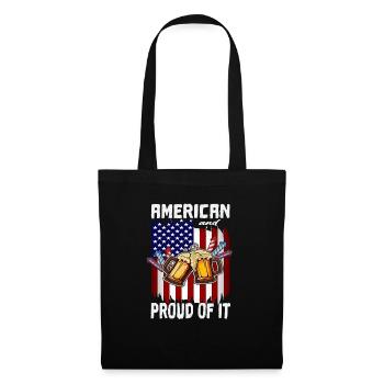 4 juillet Américain et fier de l’être Jour du drapeau américain - Sac en tissu - noir - Devant