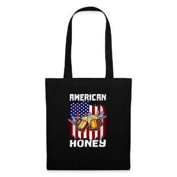 4th Of July Proud American Honey US Flag Pride - Stoffbeutel - Schwarz - Vorne