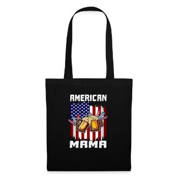 4th Of July Proud American Mama US Flag Pride - Tote Bag - black - Front