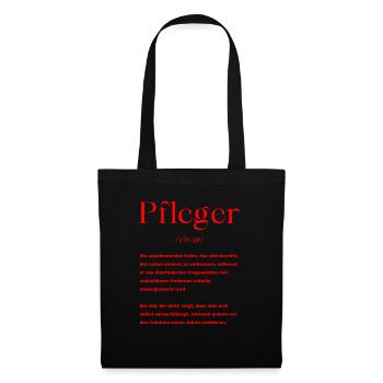 Pfleger Definition - Stoffbeutel - Schwarz - Vorne