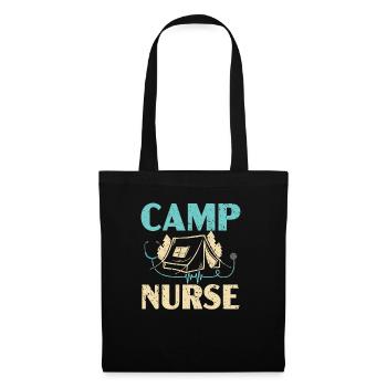 Camp Krankenschwester Camping Krankenschwester Krankenschwester Camper - Stoffbeutel - Schwarz - Vorne
