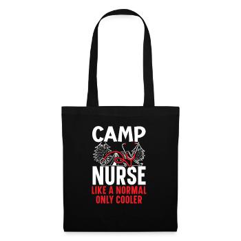 Camp Krankenschwester Camping Krankenschwester Krankenschwester Camper - Stoffbeutel - Schwarz - Vorne