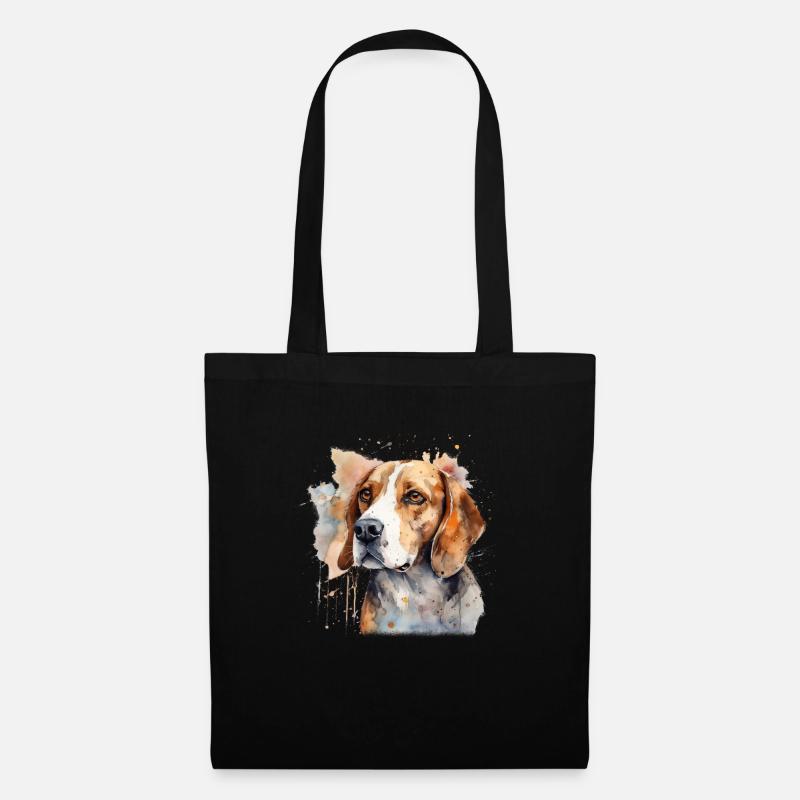 Beagle - Stoffbeutel - Schwarz