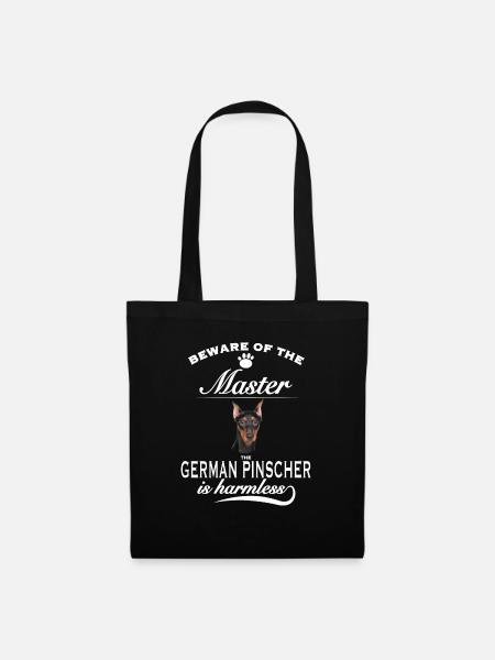 Beware of the master, harmless German Pinscher - Stoffbeutel - Schwarz