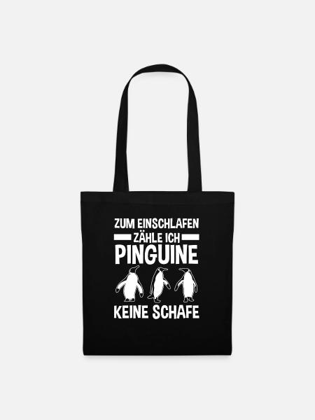 Tiermotiv Pinguin - Stoffbeutel - Schwarz
