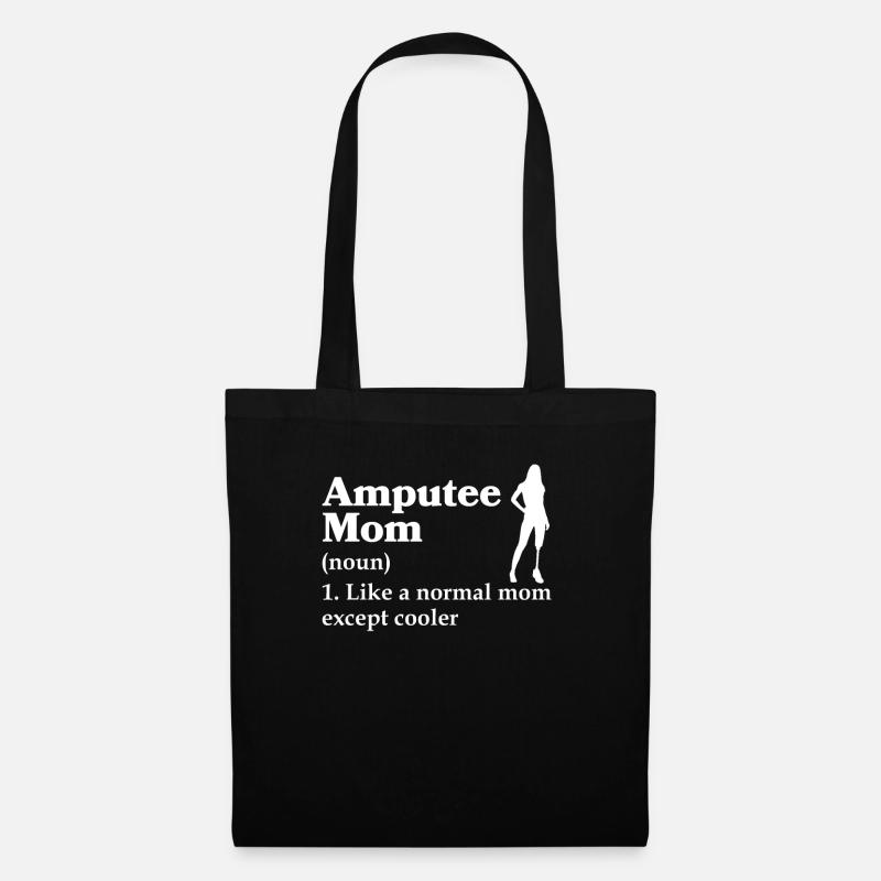 Amputiertes Bein Prothese Geschenk - Stoffbeutel - Schwarz