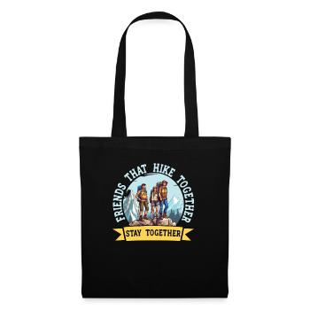Hiking Couple Hiking Buddy Mountain Climbing Hiker - Tote Bag - black - Front