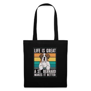 St. Bernard St. Bernard Dog Dog - Tote Bag - black - Front