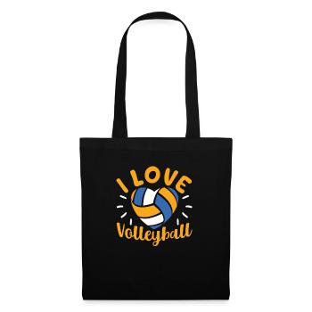 J’aime le volleyball drôle de sports mignons - Sac en tissu - noir - Devant