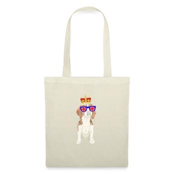 Beagle Dog Reine Elizabeth II Couronne britannique - Sac en tissu - nature - Devant