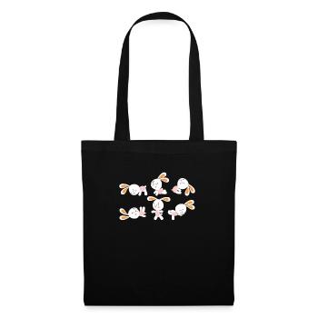 Yoga Rabbit Meditation Bunny Doing Yoga Exercises - Tote Bag - black - Front