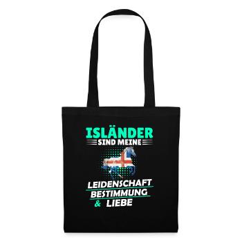 Islandpferd Isländer Liebe Spruch T-shirt geschenk - Stoffbeutel - Schwarz - Vorne