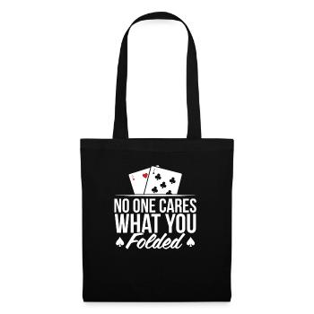 Personne ne se soucie de ce que vous avez plié cartes de jeu As Spades - Sac en tissu - noir - Devant