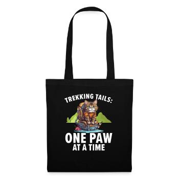 Hiking Cat Hiker Cat Owner Mountain Climbing Hiker - Tote Bag - black - Front