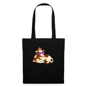 Cow Beef Queen Elizabeth II British Crown - Tote Bag - black - Front