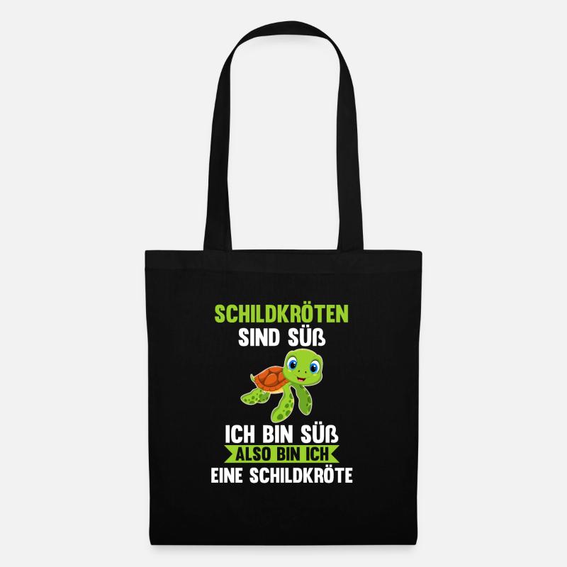 Schildkröte Schildkröten - Stoffbeutel - Schwarz