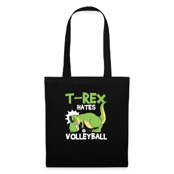 T-Rex déteste les joueurs de volleyball athlètes sports de loisir - Sac en tissu - noir - Devant