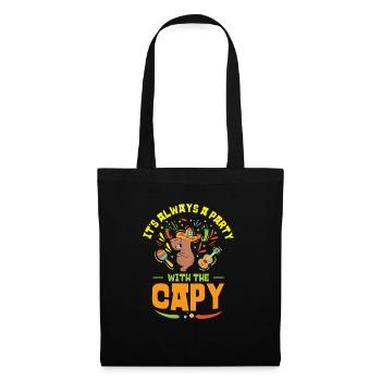 Capybara Mariachi Cinco de Mayo Fiesta - Stoffbeutel - Schwarz - Vorne