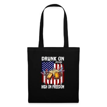 4th of July Drunk On Liberty High On Freedom - Sac en tissu - noir - Devant